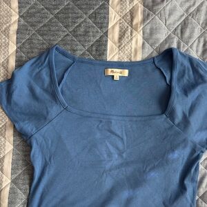 Madewell Women's Short Sleeve Blue Tee